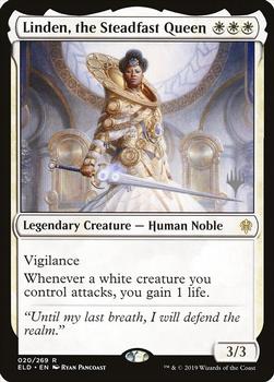 2019 Magic the Gathering Throne of Eldraine - Planeswalker Stamped Promos #020/269 Linden, the Steadfast Queen Front