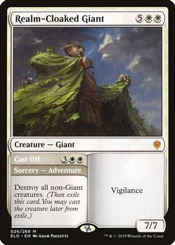 2019 Magic the Gathering Throne of Eldraine - Planeswalker Stamped Promos #026/269 Realm-Cloaked Giant / Cast Off Front