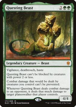 2019 Magic the Gathering Throne of Eldraine - Planeswalker Stamped Promos #171/269 Questing Beast Front