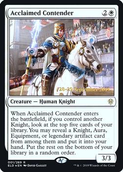 2019 Magic the Gathering Throne of Eldraine - Date-stamped Promos #001/269 Acclaimed Contender Front