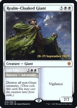 2019 Magic the Gathering Throne of Eldraine - Date-stamped Promos #026/269 Realm-Cloaked Giant / Cast Off Front