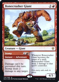 2019 Magic the Gathering Throne of Eldraine - Date-stamped Promos #115/269 Bonecrusher Giant / Stomp Front