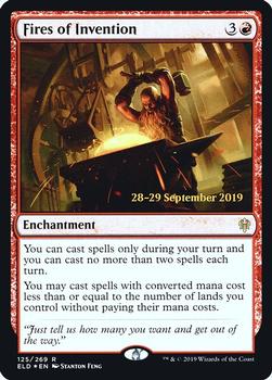 2019 Magic the Gathering Throne of Eldraine - Date-stamped Promos #125/269 Fires of Invention Front