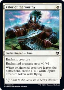 2021 Magic the Gathering Kaldheim #037 Valor of the Worthy Front