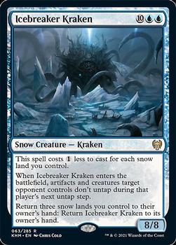2021 Magic the Gathering Kaldheim #063 Icebreaker Kraken Front
