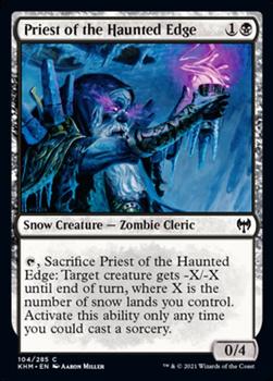 2021 Magic the Gathering Kaldheim #104 Priest of the Haunted Edge Front