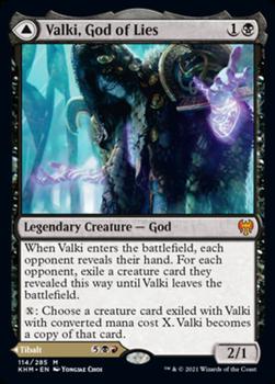 2021 Magic the Gathering Kaldheim #114 Valki, God of Lies / Tibalt, Cosmic Impostor Front