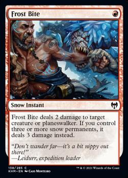 2021 Magic the Gathering Kaldheim #138 Frost Bite Front