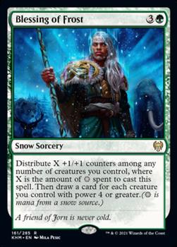2021 Magic the Gathering Kaldheim #161 Blessing of Frost Front