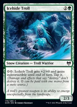 2021 Magic the Gathering Kaldheim #176 Icehide Troll Front