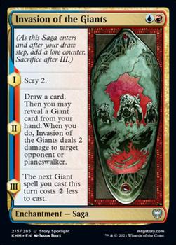 2021 Magic the Gathering Kaldheim #215 Invasion of the Giants Front