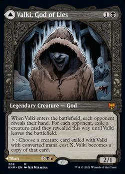 2021 Magic the Gathering Kaldheim #308 Valki, God of Lies / Tibalt, Cosmic Impostor Front