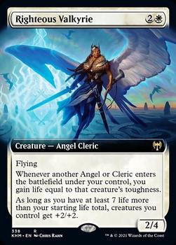 2021 Magic the Gathering Kaldheim #338 Righteous Valkyrie Front