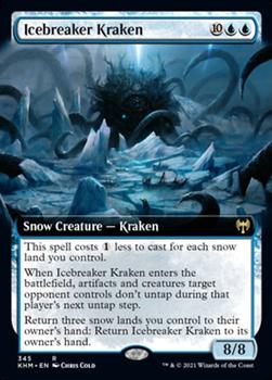 2021 Magic the Gathering Kaldheim #345 Icebreaker Kraken Front