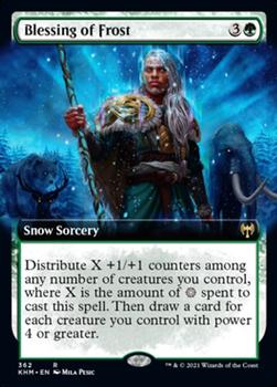 2021 Magic the Gathering Kaldheim #362 Blessing of Frost Front