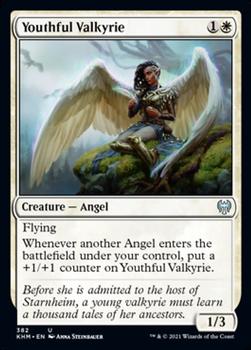 2021 Magic the Gathering Kaldheim #382 Youthful Valkyrie Front