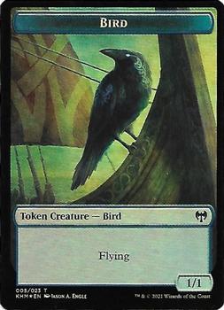 2021 Magic the Gathering Kaldheim - Foil Double-sided Tokens #003 / 005 Human Warrior / Bird Back