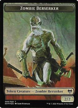 2021 Magic the Gathering Kaldheim - Foil Double-sided Tokens #009 / 015 Zombie Berserker / Elf Warrior Front