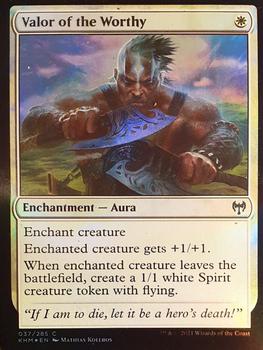 2021 Magic the Gathering Kaldheim - Foil #037 Valor of the Worthy Front