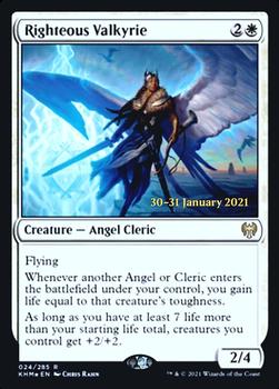2021 Magic the Gathering Kaldheim - Prerelease Promos #024 Righteous Valkyrie Front