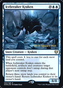 2021 Magic the Gathering Kaldheim - Prerelease Promos #063 Icebreaker Kraken Front