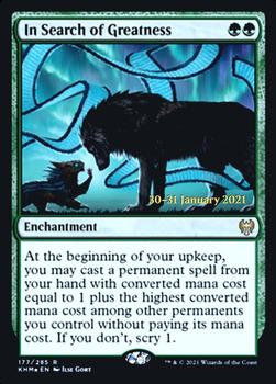 2021 Magic the Gathering Kaldheim - Prerelease Promos #177 In Search of Greatness Front