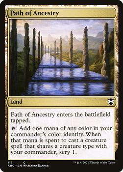 2021 Magic the Gathering Kaldheim Commander #117 Path of Ancestry Front