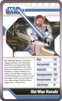 2016 Top Trumps Star Wars The Clone Wars (German) #NNO Obi-Wan Kenobi Front