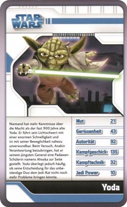 2016 Top Trumps Star Wars The Clone Wars (German) #NNO Yoda Front
