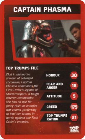 2016 Top Trumps Star Wars The Force Awakens #NNO Captain Phasma Front