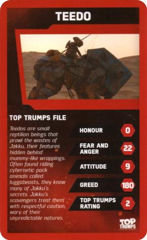 2016 Top Trumps Star Wars The Force Awakens #NNO Teedo Front