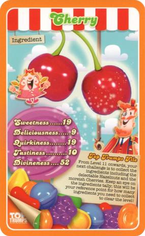 2016 Top Trumps Candy Crush #NNO Cherry Front