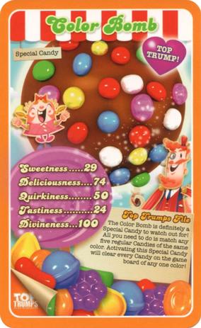 2016 Top Trumps Candy Crush #NNO Color Bomb Front