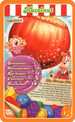 2016 Top Trumps Candy Crush #NNO Hazelnut Front