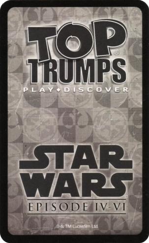 2016 Top Trumps Specials Star Wars Episodes 4-6 #NNO Boba Fett Back