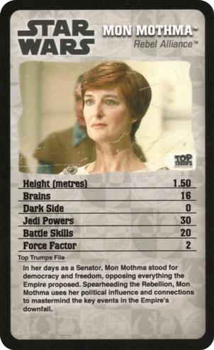 2016 Top Trumps Specials Star Wars Episodes 4-6 #NNO Mon Mothma Front