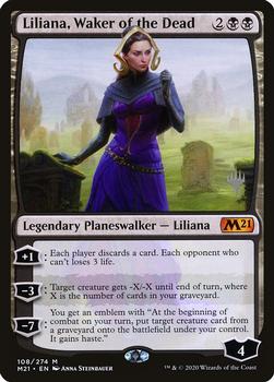 2020 Magic The Gathering Core Set 2021 - Planeswalker Stamped Promos #108 Liliana, Waker of the Dead Front