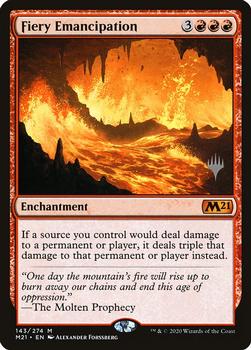 2020 Magic The Gathering Core Set 2021 - Planeswalker Stamped Promos #143 Fiery Emancipation Front