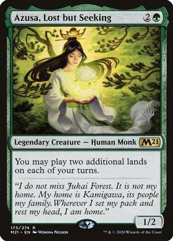 2020 Magic The Gathering Core Set 2021 - Planeswalker Stamped Promos #173 Azusa, Lost but Seeking Front
