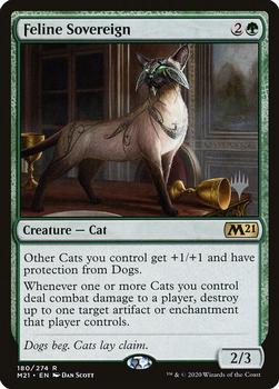 2020 Magic The Gathering Core Set 2021 - Planeswalker Stamped Promos #180 Feline Sovereign Front