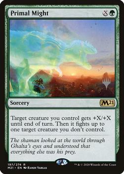 2020 Magic The Gathering Core Set 2021 - Planeswalker Stamped Promos #197 Primal Might Front