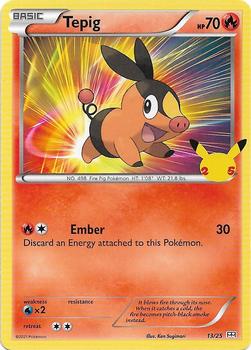 2021 Pokemon McDonald's 25th Anniversary Special Edition #13/25 Tepig Front