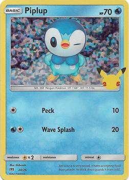 2021 Pokemon McDonald's 25th Anniversary Special Edition - Foil #20/25 Piplup Front