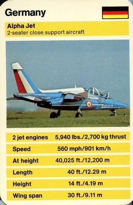 1970-79 Ace Trumps Jumbo Jets #NNO Alpha Jet Front