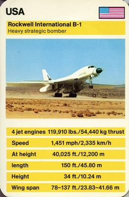 1970-79 Ace Trumps Jumbo Jets #NNO Rockwell International B-1 Front