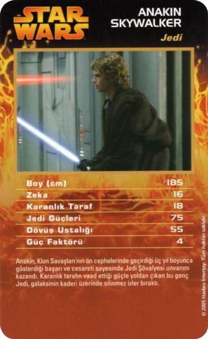 2005 Top Trumps Specials Star Wars Episodes I-III (Turkish) #NNO Anakin Skywalker Front