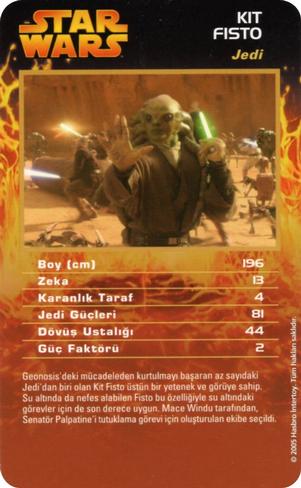 2005 Top Trumps Specials Star Wars Episodes I-III (Turkish) #NNO Kit Fisto Front