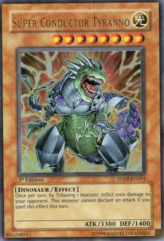 2006 Yu-Gi-Oh! Dinosaur's Rage English 1st Edition #SD09-EN001 Super Conductor Tyranno Front