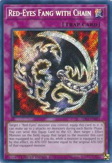 2020 Yu-Gi-Oh! Legendary Duelists: Season 1 - English - 1st/Limited Edition #LDS1-EN021 Red-Eyes Fang with Chain Front