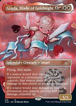 2021 Magic The Gathering Secret Lair Valentine's Day #218 Gisela, Blade of Goldnight Front